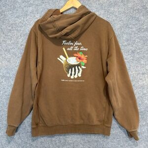 Katin Feelin‎ Fine Graphic Colada Hoodie Sweatshirt Mens Medium Tropical Coconut